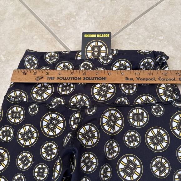Boston‎ Bruins Leggings NHL Hockey Bruins Yoga Pants Logo Leisure Wear - Picture 2 of 6